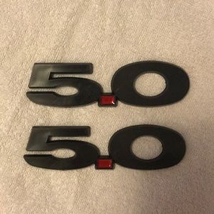 11-12 Ford Mustang GT 5.0 Emblem Logos Black